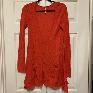 Free People Cardigan Sweater Ruffles
